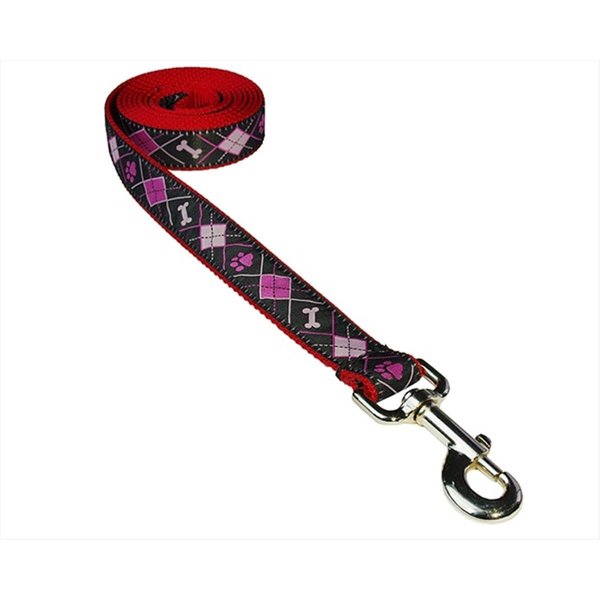 Flyfree 4 ft. Argyle Dog LeashBlack Small FL510957